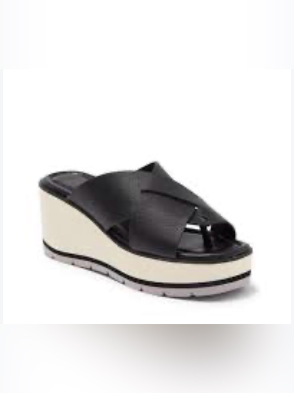Donald J Pliner Klara Platform Wedge Sandals - Black Leather 8
